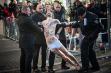 Nude protest in Berlin. Photo by R. Neugebauer Photo of Democracy International's nude action in Berlin