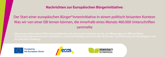 Nachrichten zur Europäischen Bürgerinitiative