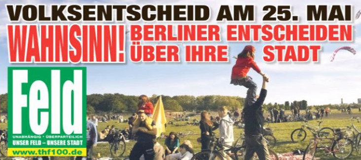 Campaign Poster of the Citizens Initiative Tempelhof Berlin Referendum Volksenscheid Tempelhof