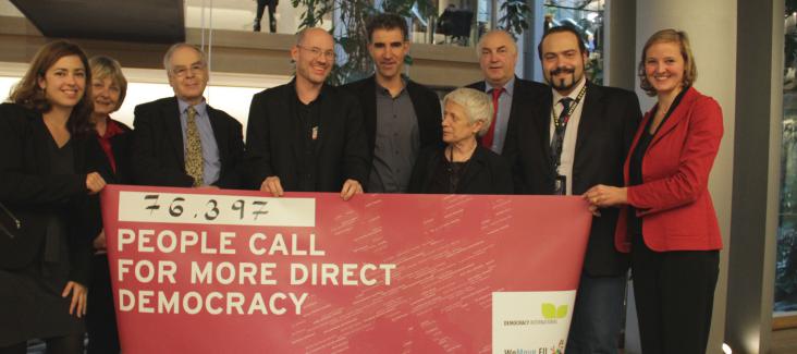 The campaigners meet with MEPs in Strasbourg on 28 October