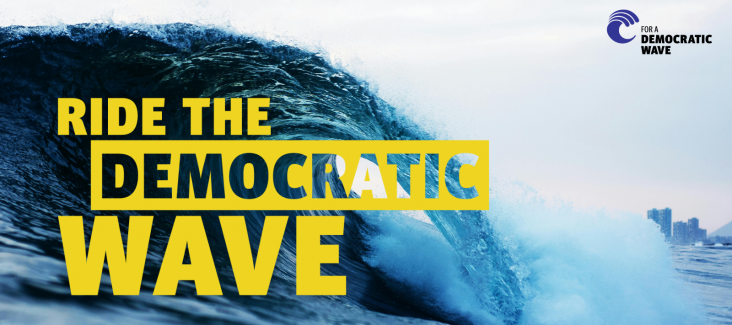 Photo courtesy Democracy International, Democratic Wave campaign