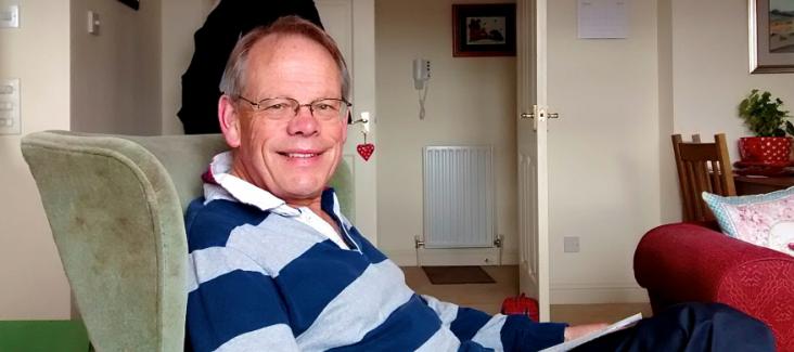 John D Wright at home in Perthshire, Scotland