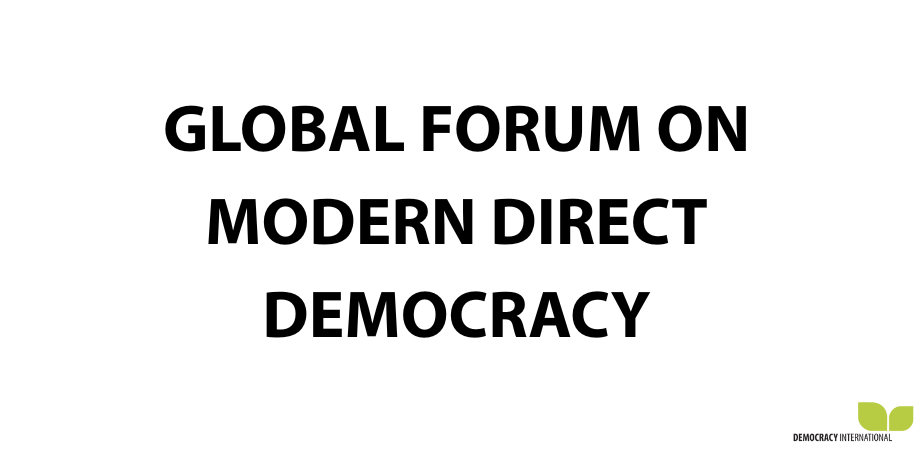 Image Banner project Global Forum on Modern Direct Democracy