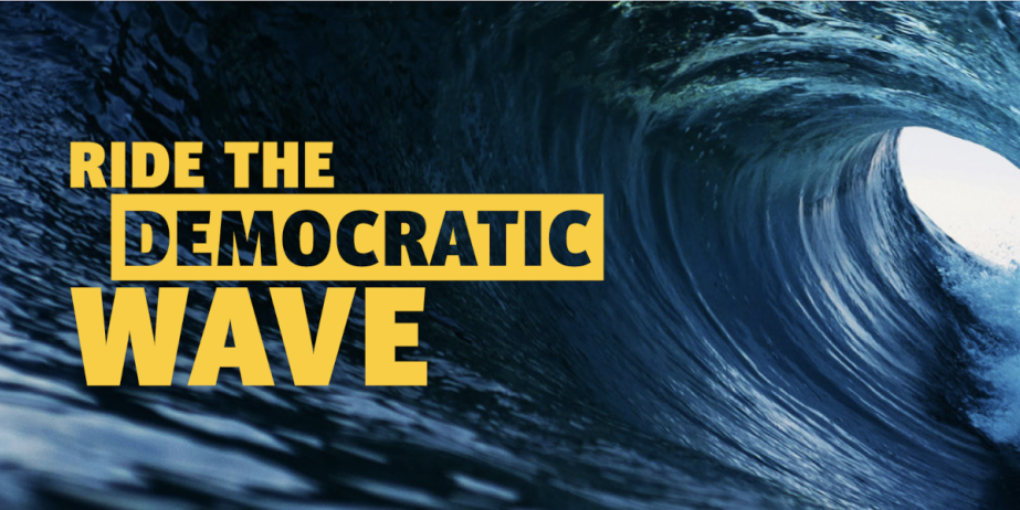 Campaign banner "For a democractic wave"