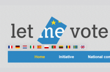 The logo of the ECI "Let me vote"
