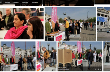 A screenshot of Democracy International's Flickr Channel