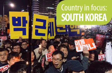 Candlelight rally against Park Geun-hye. Foto credit Teddy Cross (CC BY 2.0)