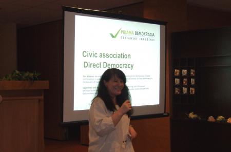 Lubica Schulczova, spokesperson of the Slovak civic association &quot;Direct Democracy&quot;