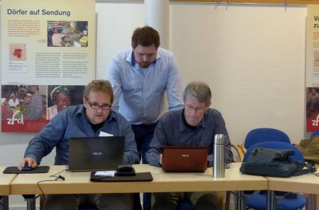 Gerhard Schuster, Andreas Müller and Gerhard Meister at Democracy International's Summer Academy
