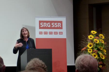 Sonia Seymour Mikich speaking in Chur