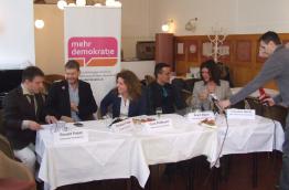 Press conference Democracy International and mehr demokratie! Austria in 2013