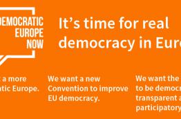 Banner Democratic Europe Now!