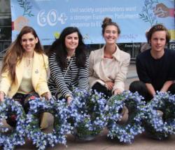 The #EPForgetUsNot action in front of the European Parliament