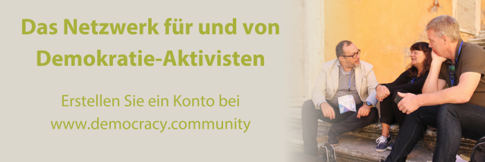 Bild: Das Netzwerk für und von Demokratie-Aktivisten. Erstellen Sie ein Konto bei www.democracy.community